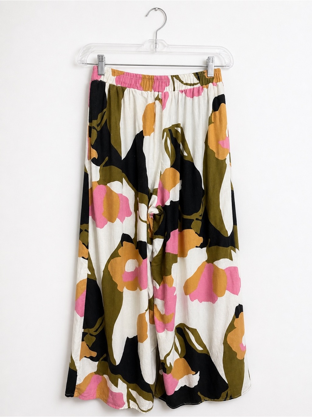 Vince Camuto Wide-Leg Floral Linen-Blend Pants - Picture 4 of 8